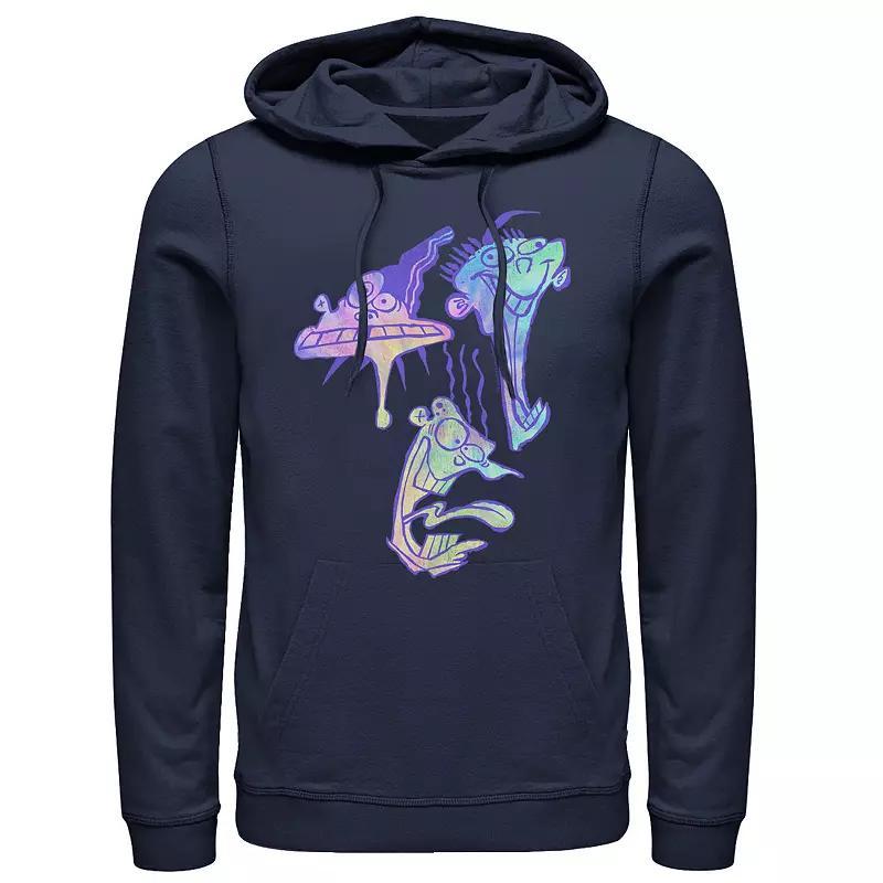 Mens Cartoon Network Ed, Edd & Eddy Trippy Laughing Head Shots Hoodie Blue Product Image