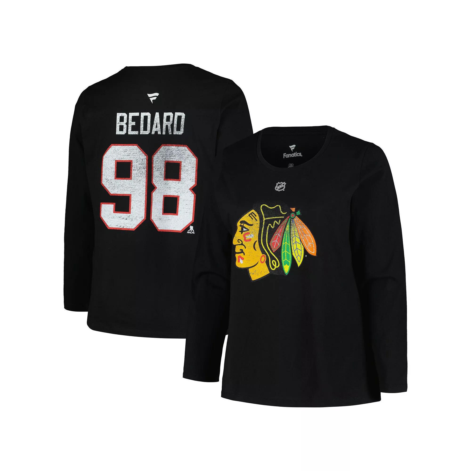 Women's Profile Connor Bedard Black Chicago Blackhawks Plus  Product Image