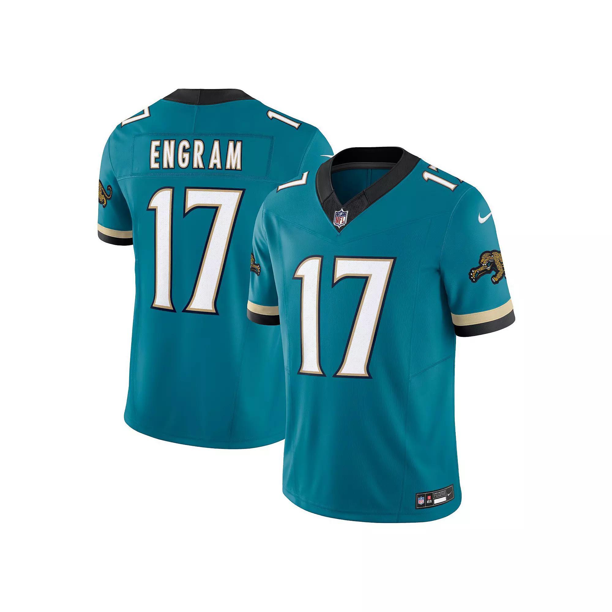 Men's Nike Evan Engram Teal Jacksonville Jaguars Prowler Throwback Vapor F.U.S.E. Limited Jersey, Size: 2XL, Blue Product Image