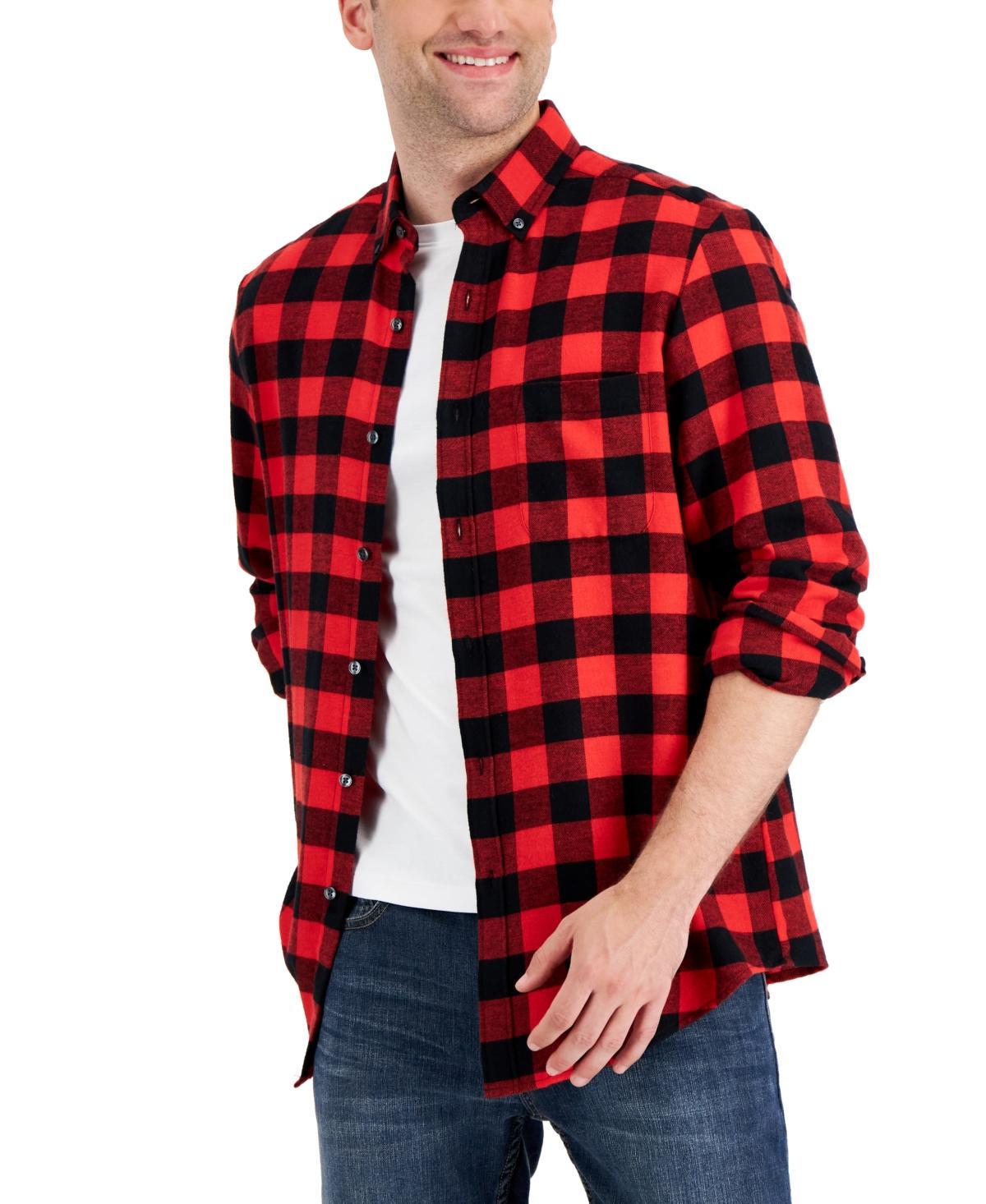 Club Room Mens Regular-Fit Plaid Flannel Shirt, Created for Macys Product Image