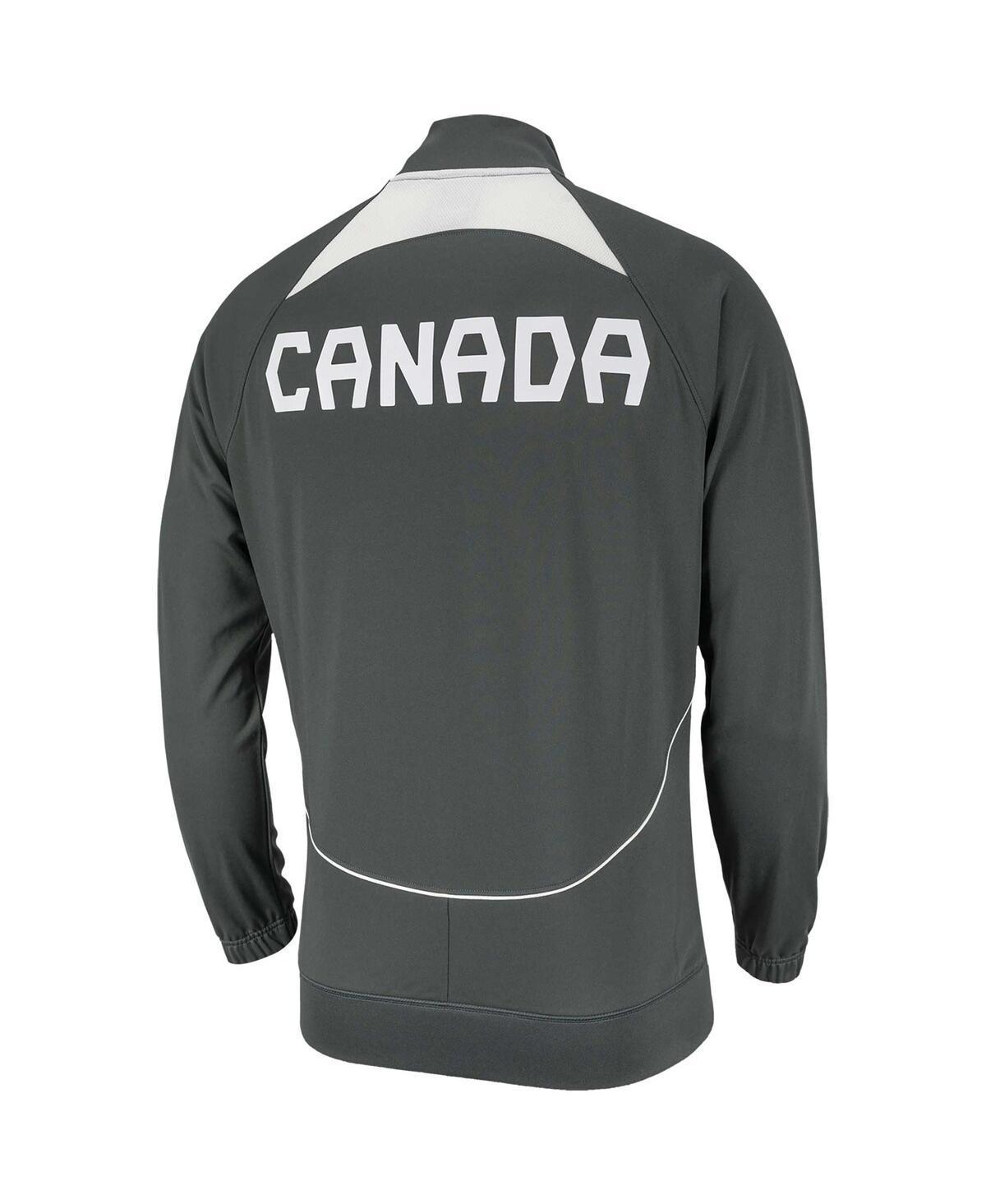 NIKE Men's  Gray Canada Soccer Anthem Raglan Full-zip Jacket Product Image