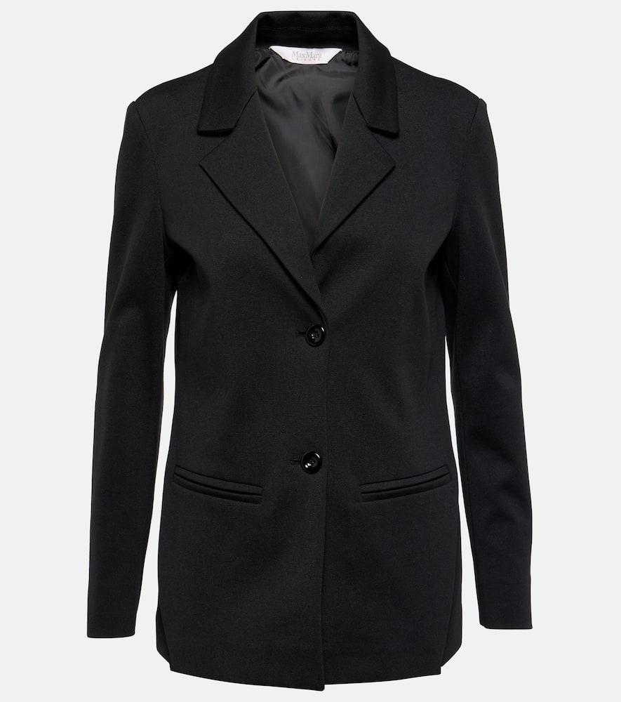 MAX MARA Leisure Madera Cotton-blend Jersey Blazer In 4 Black Product Image