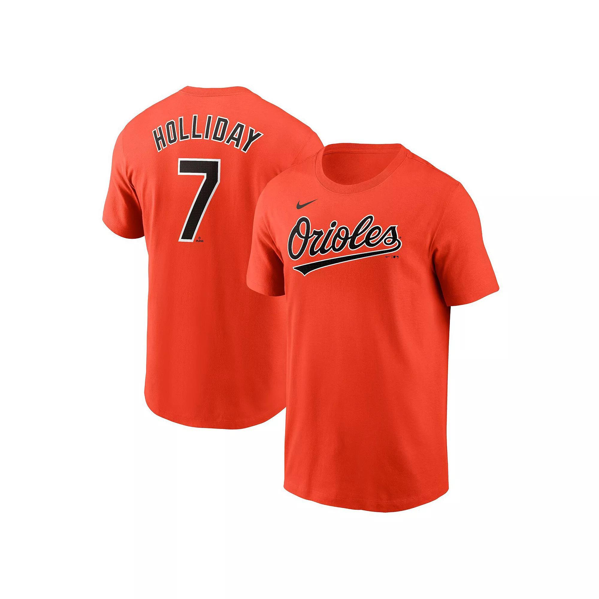 Men's Nike Jackson Holliday Orange Baltimore Orioles Fuse Name & Number T-Shirt, Size: 2XL Product Image