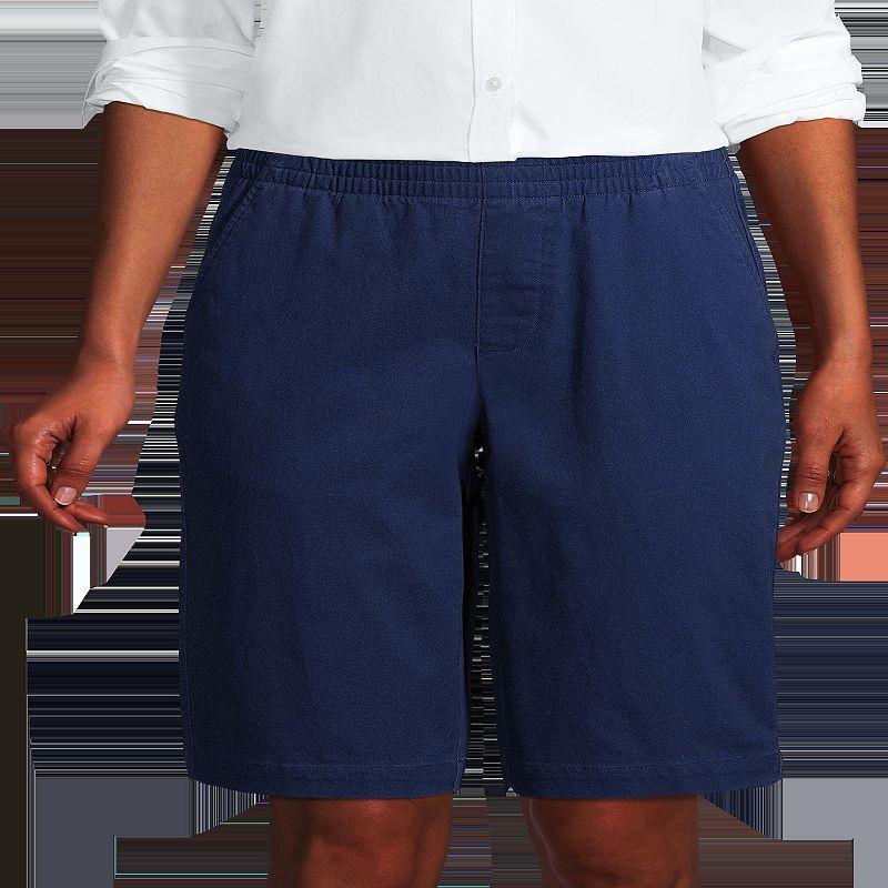 Petite Lands' End Midrise Pull-On Twill Bermuda Shorts, Women's,  Product Image