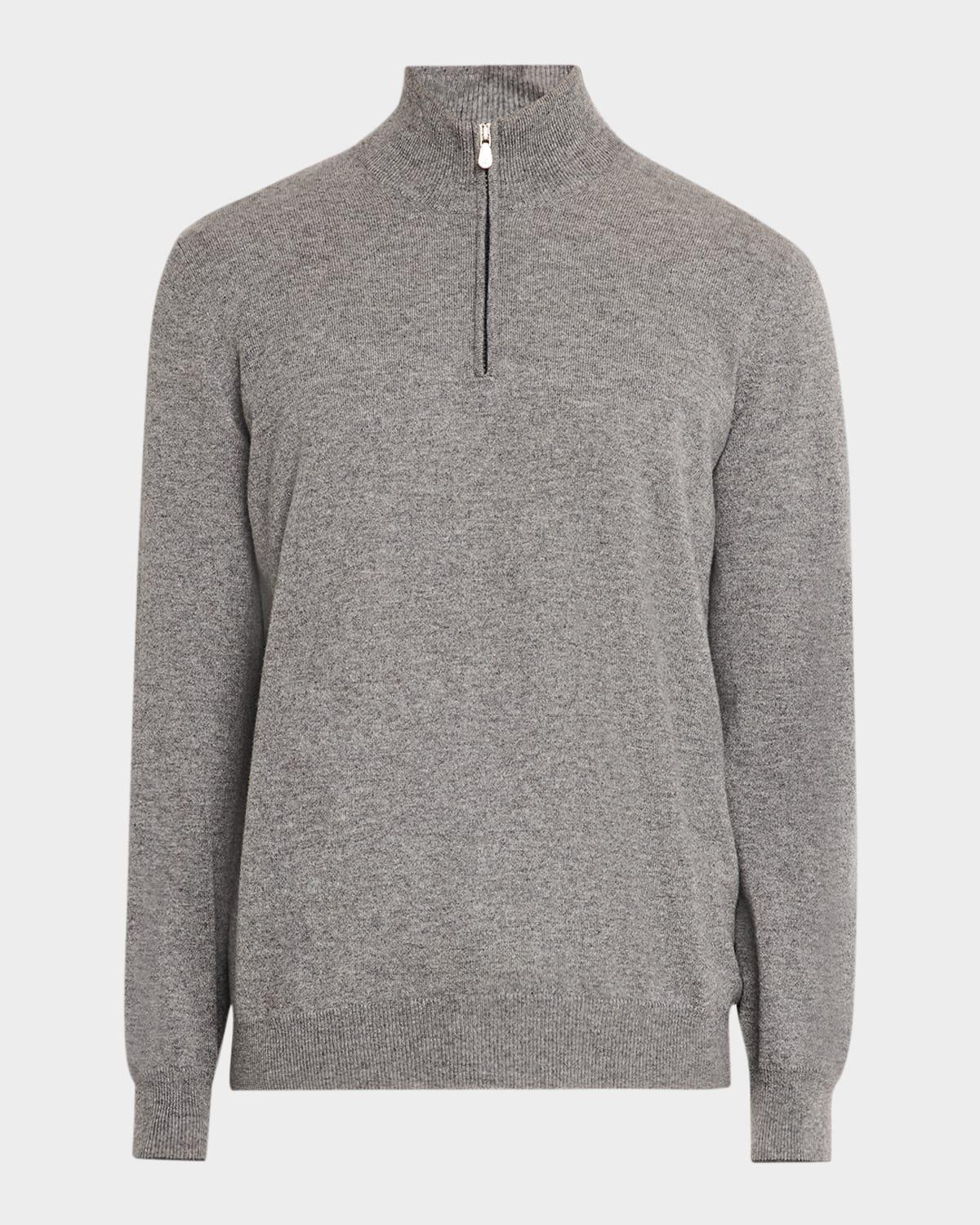 Mens Cashmere Quarter-Zip Sweater Product Image
