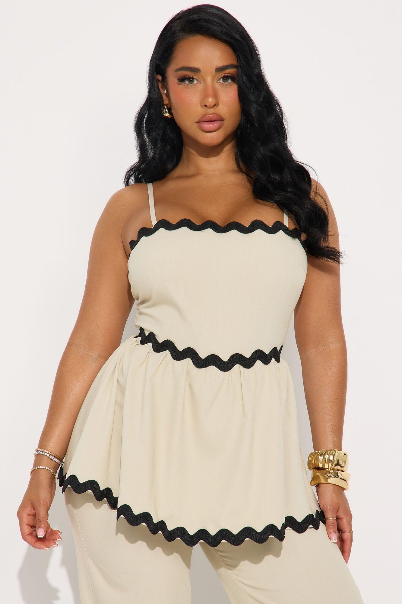 She's A Lady Jumpsuit - Taupe/combo Female Product Image