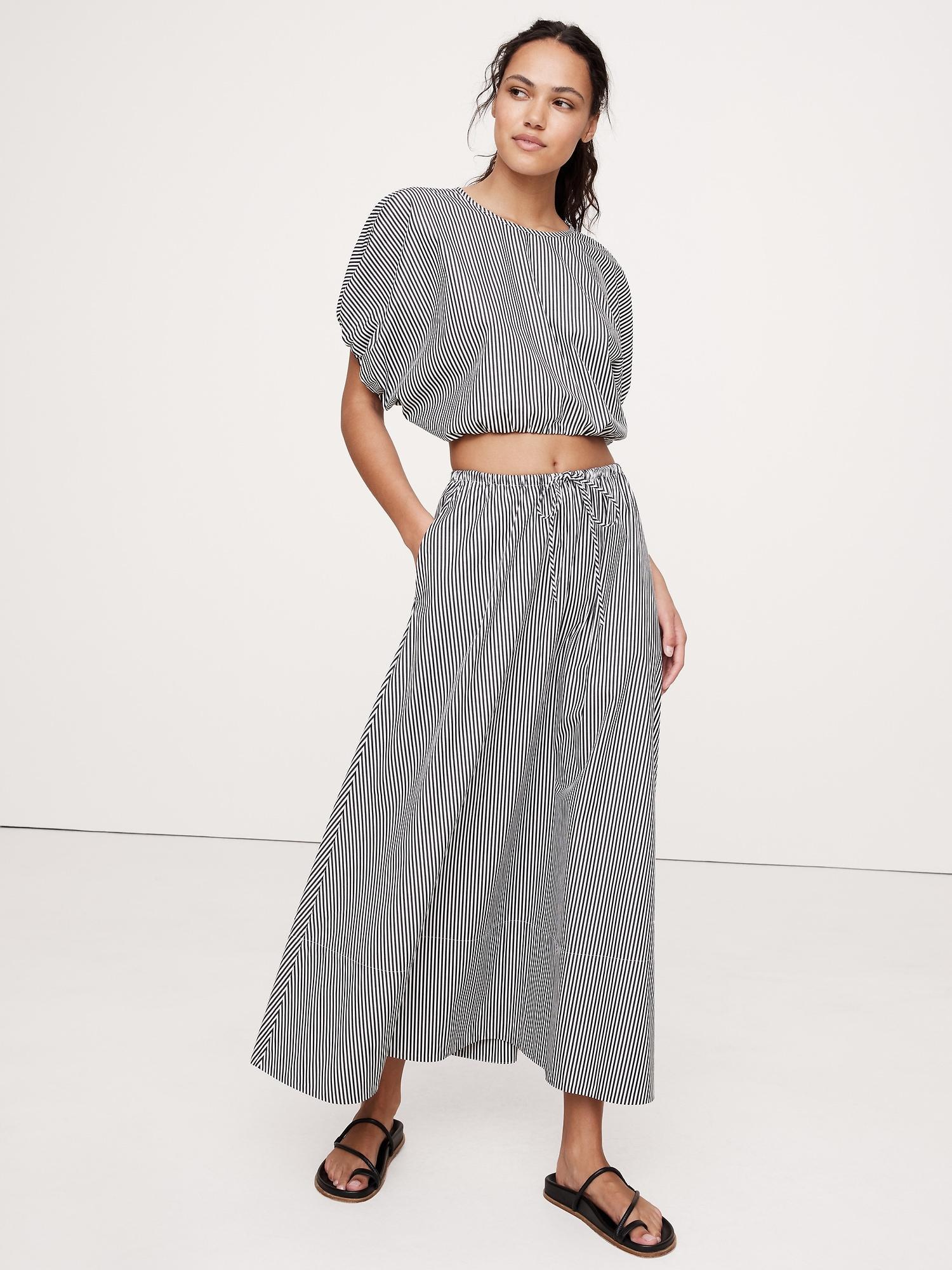 Cotton Poplin Maxi Skirt Product Image