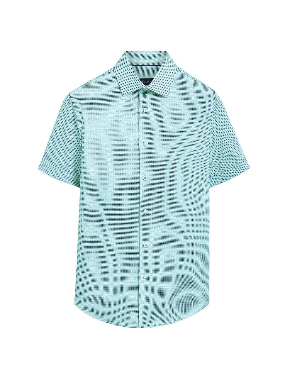 Mens OoohCotton Miles Pin Dot Short-Sleeve Shirt Product Image