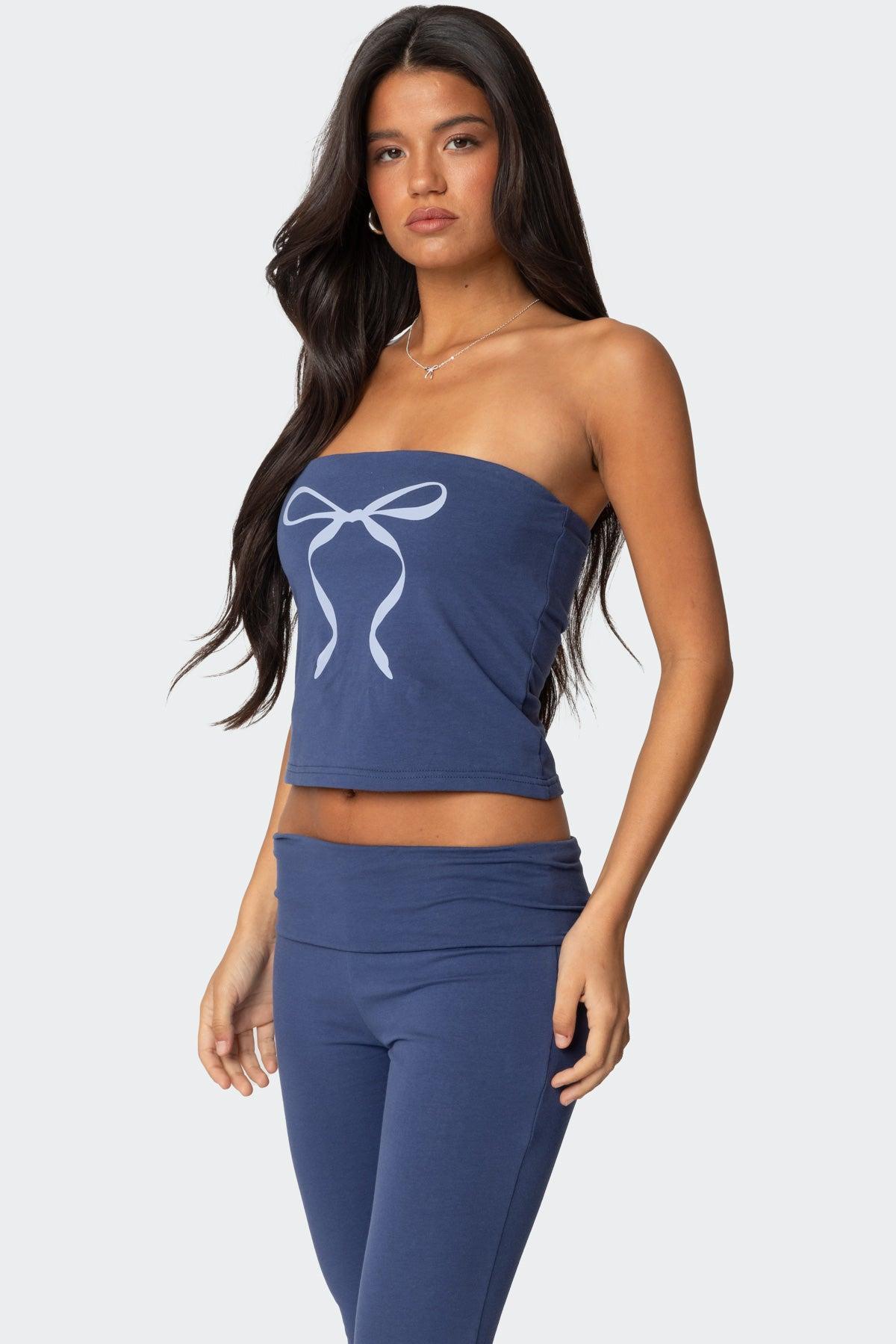 Aiyana Bow Built In Bra Tube Top Product Image