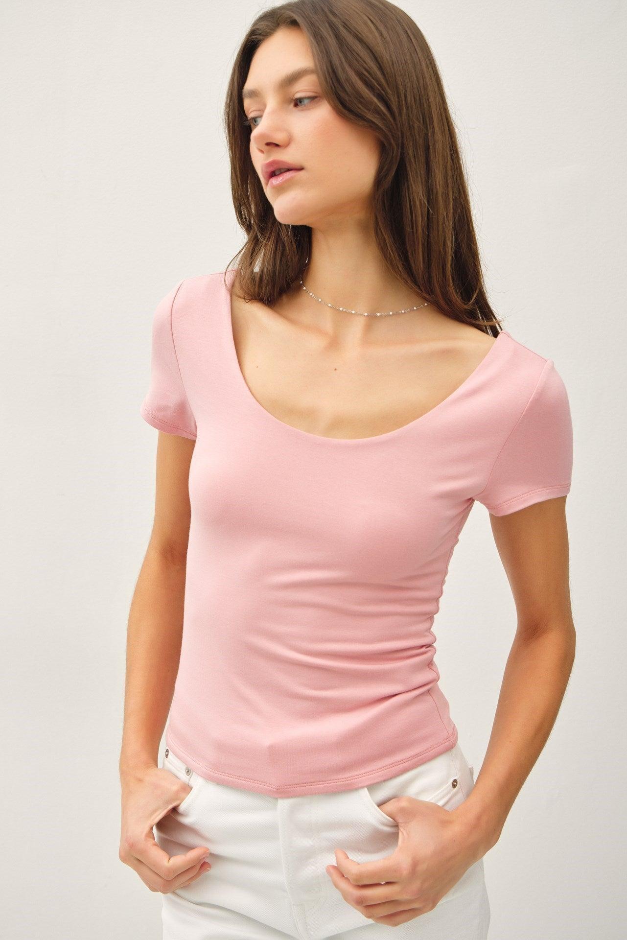UB BASICS: EASY DOES IT SCOOP NECK TOP Product Image