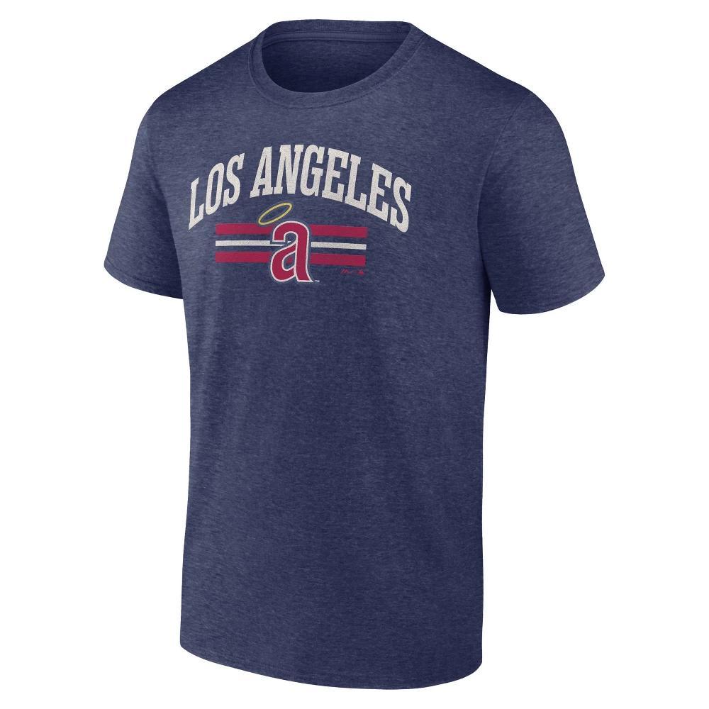 MLB Los Angeles Angels Men's Bi-Blend Short Sleeve T-Shirt : Cotton-Polyester, Tagless Product Image