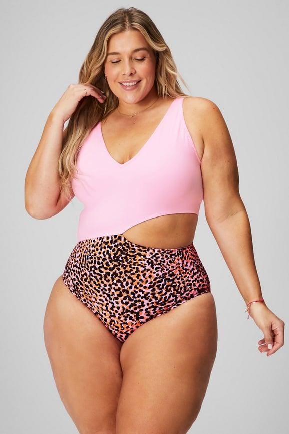 Asymmetrical Cutout Shaping One-Piece Swimsuit Product Image