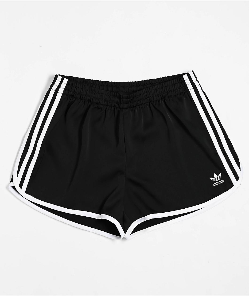 adidas Originals Adicolor 3-Stripes Sprinter Black Track Shorts Product Image