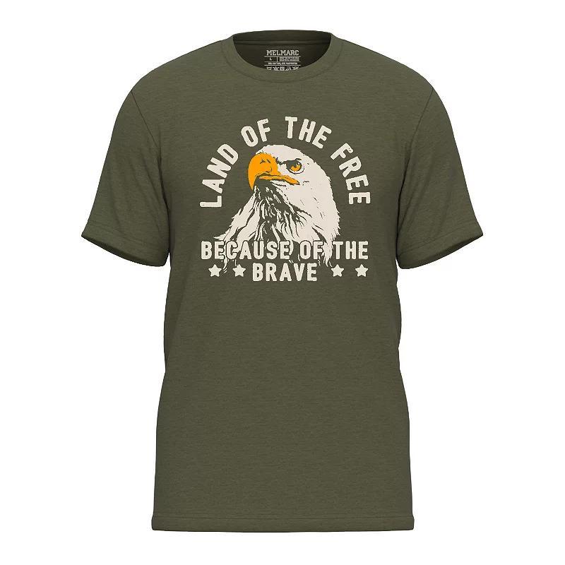 Mens Americana Free Eagle Short Sleeve Graphic Tee Military Grey Product Image