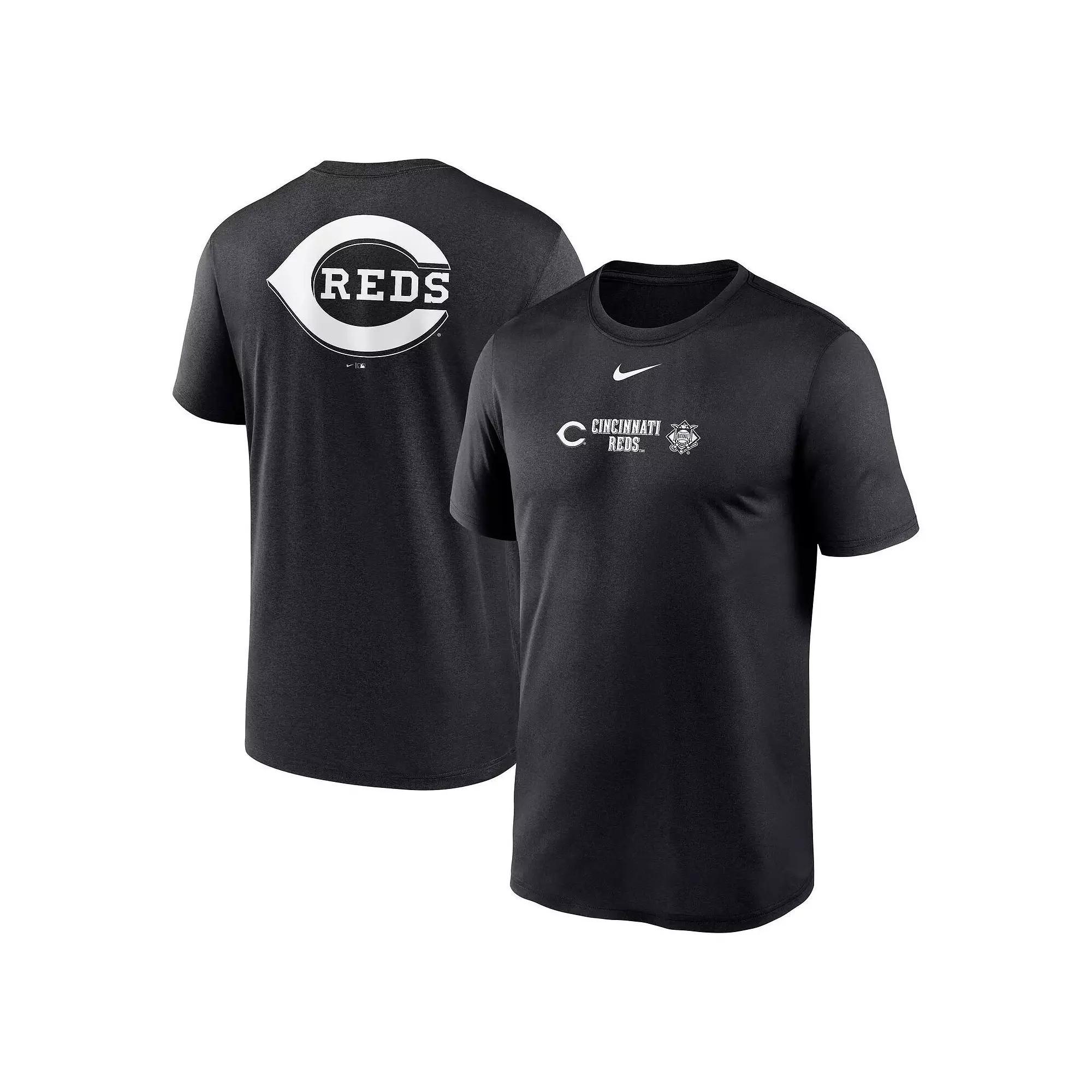 Men's Nike Black Cincinnati Reds Fashion Over Shoulder Logo Legend T-Shirt,  Product Image