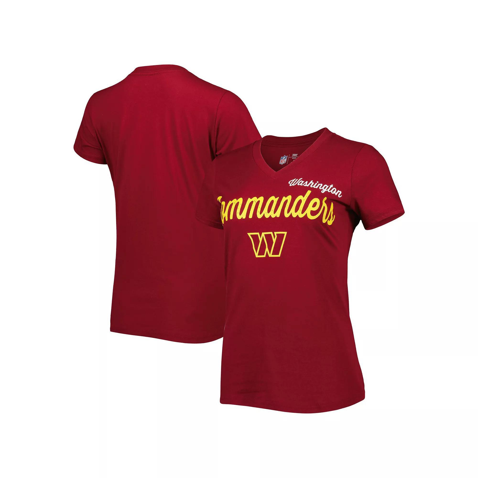 Women's G-III 4Her by Carl Banks Burgundy Washington Commanders Post Season V-Neck T-Shirt, Size: XS, Wft Med Re Product Image