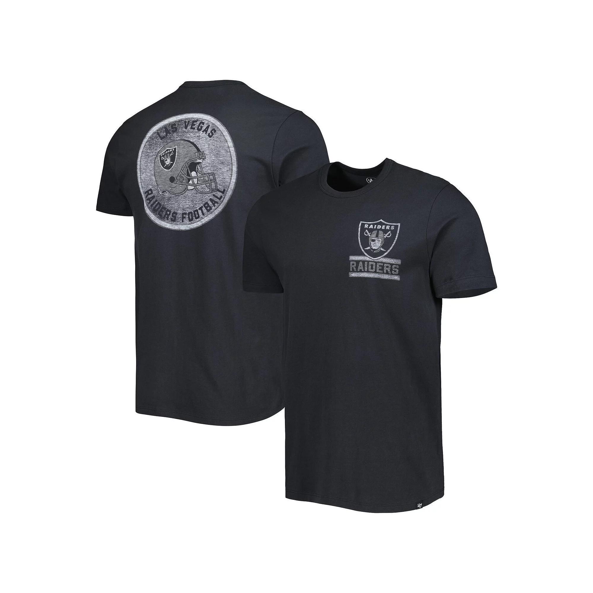 Men's '47 Black Las Vegas Raiders Open Field Franklin T-Shirt,  Product Image