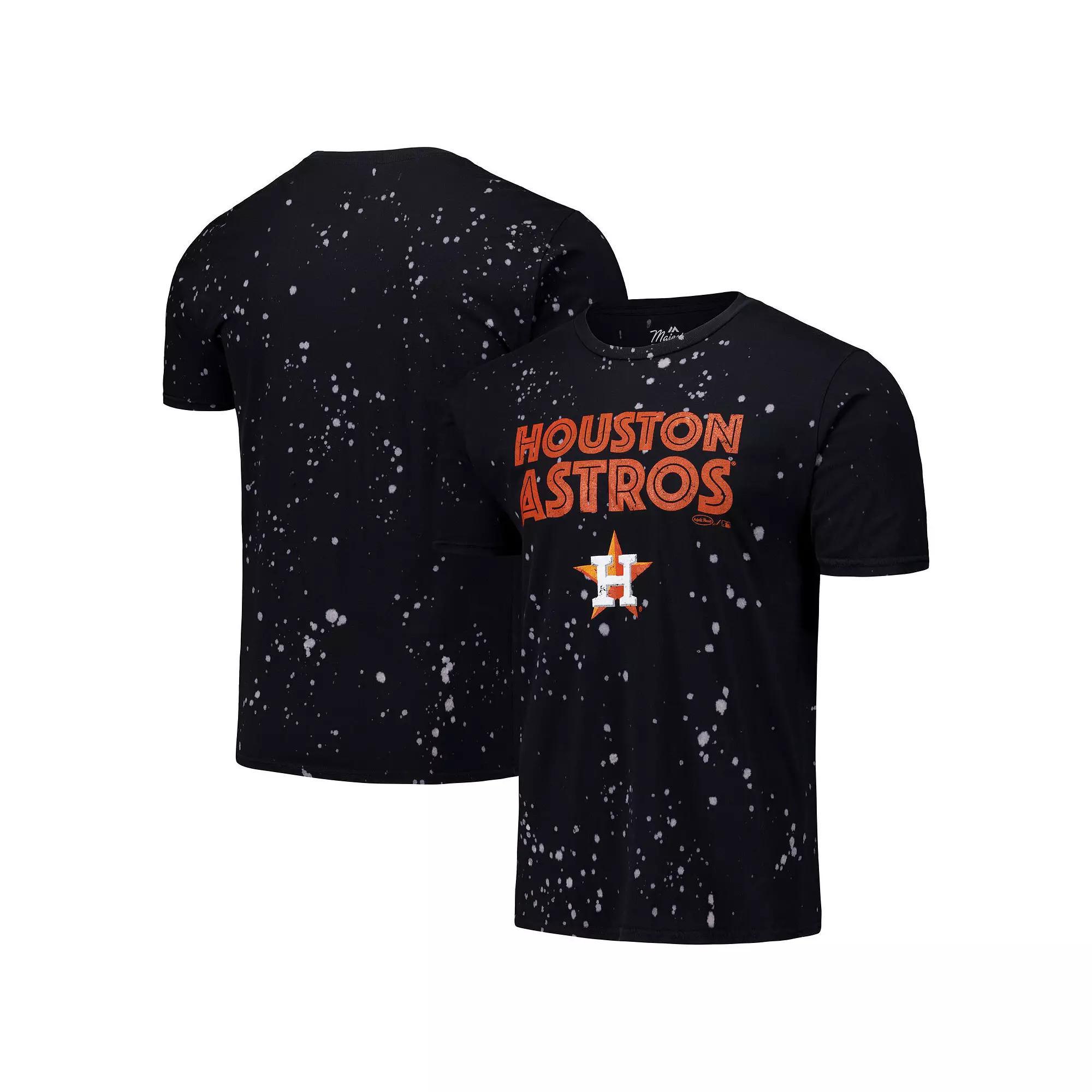 Men's Majestic Threads Black/White Houston Astros Splatter T-Shirt,  Product Image