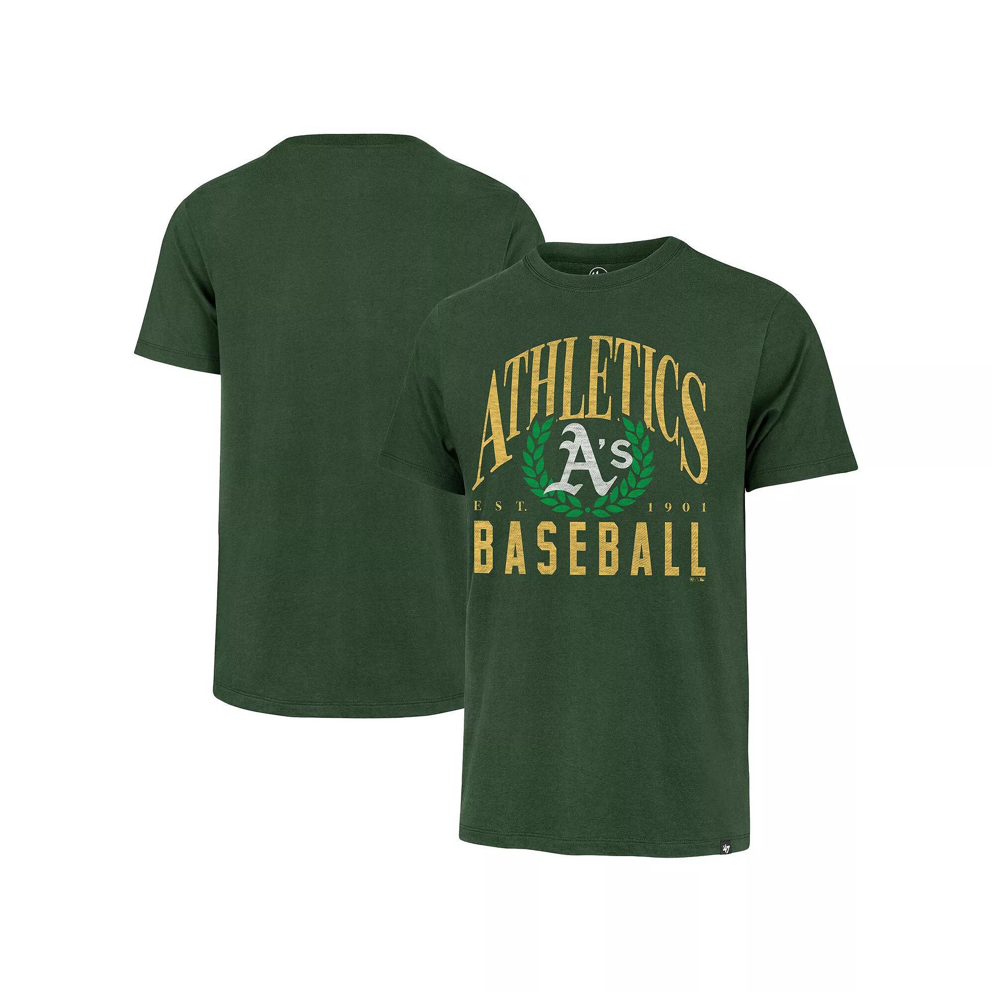 Men's '47 Green Athletics Pitchout Franklin T-Shirt,  Product Image