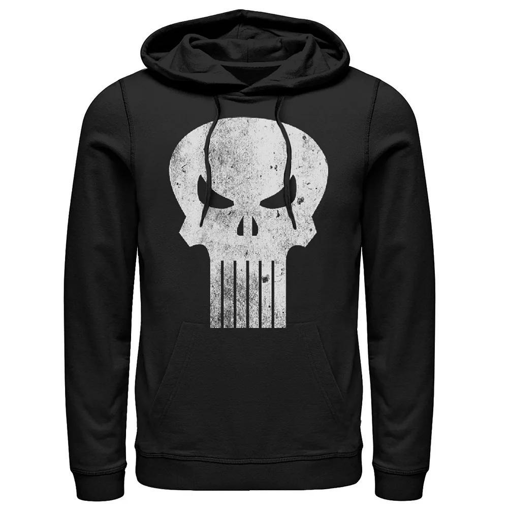 Men's Marvel The Punisher Classic Retro Skull Logo Graphic Hoodie, Size: XL, Black Product Image