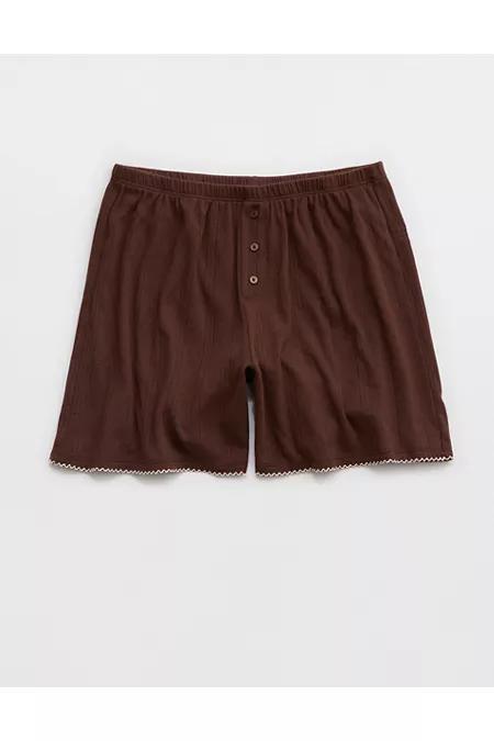 Aerie Off-Duty Pointelle Boxer Women's Product Image