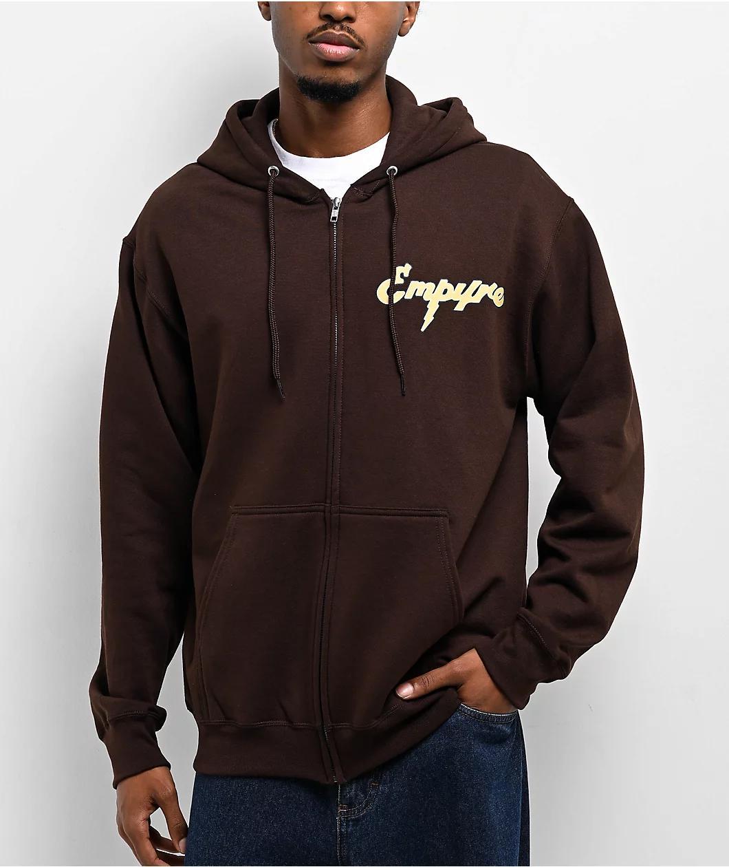 Empyre Sidebar Chocolate Zip Hoodie Product Image