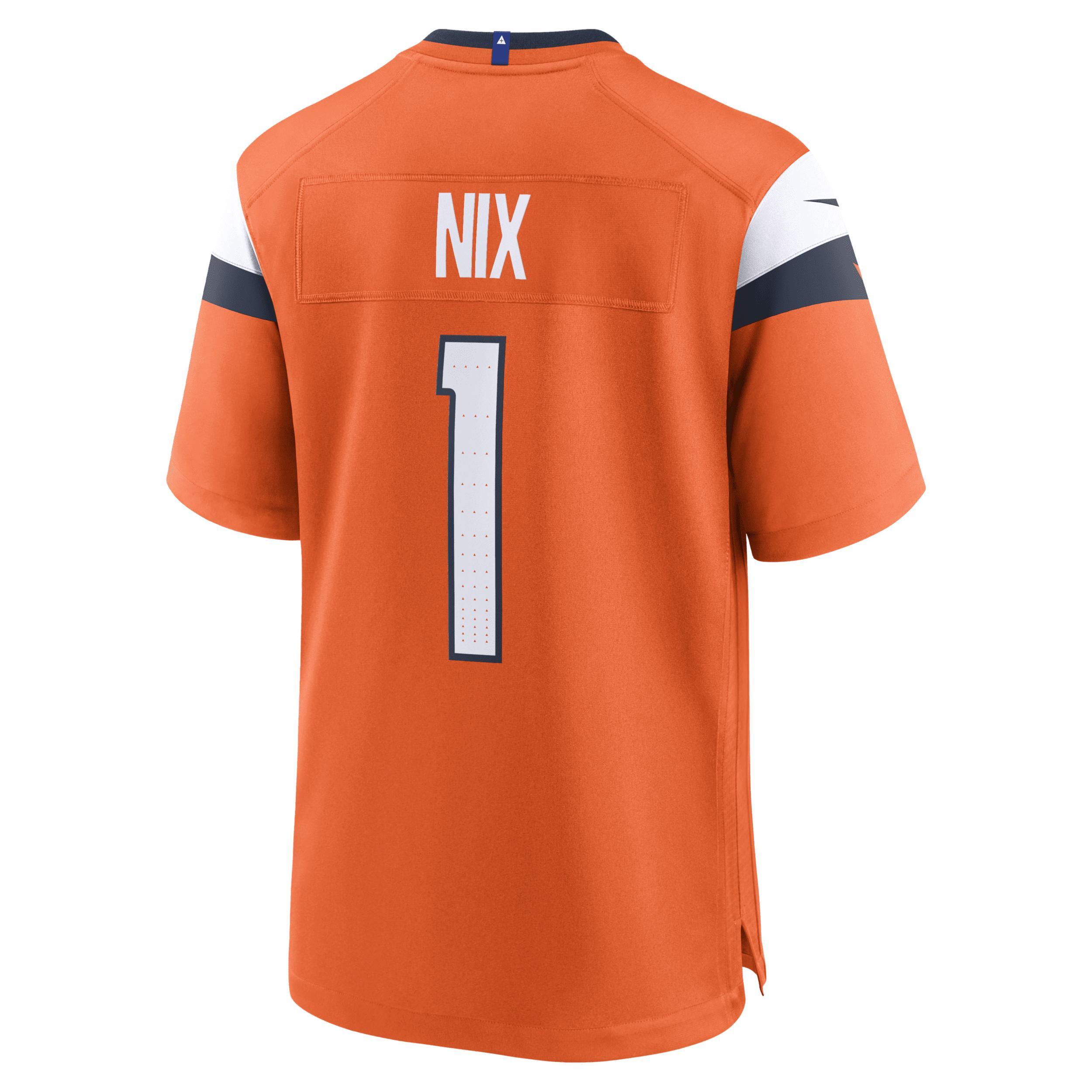 Bo Nix Denver Broncos Nike Men's NFL Game Football Jersey Product Image