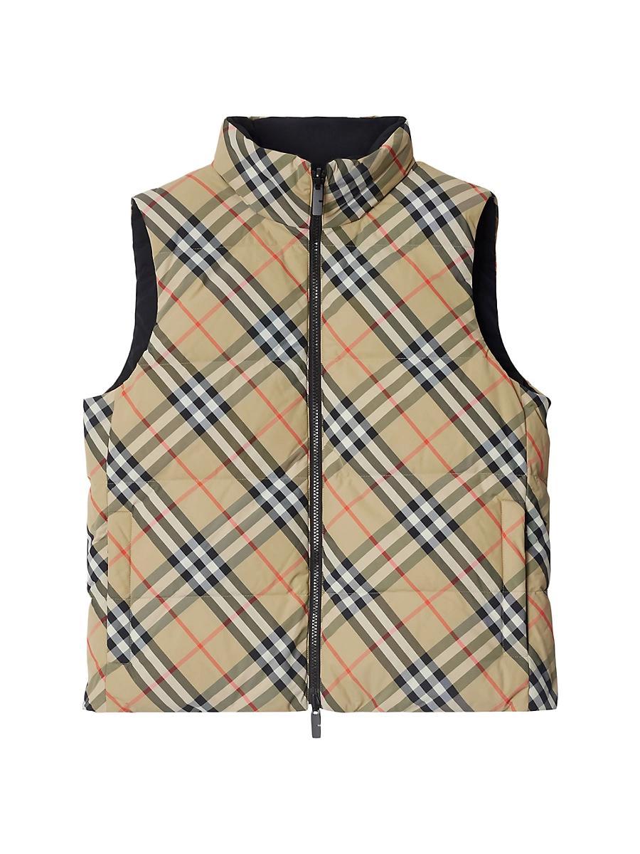 Womens Reversible Plaid Down Vest Product Image