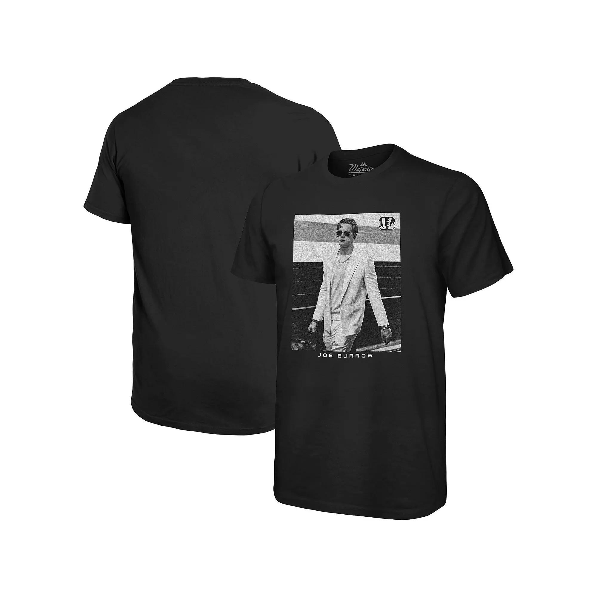 Men's Majestic Threads Joe Burrow Black Cincinnati Bengals Over Product Image