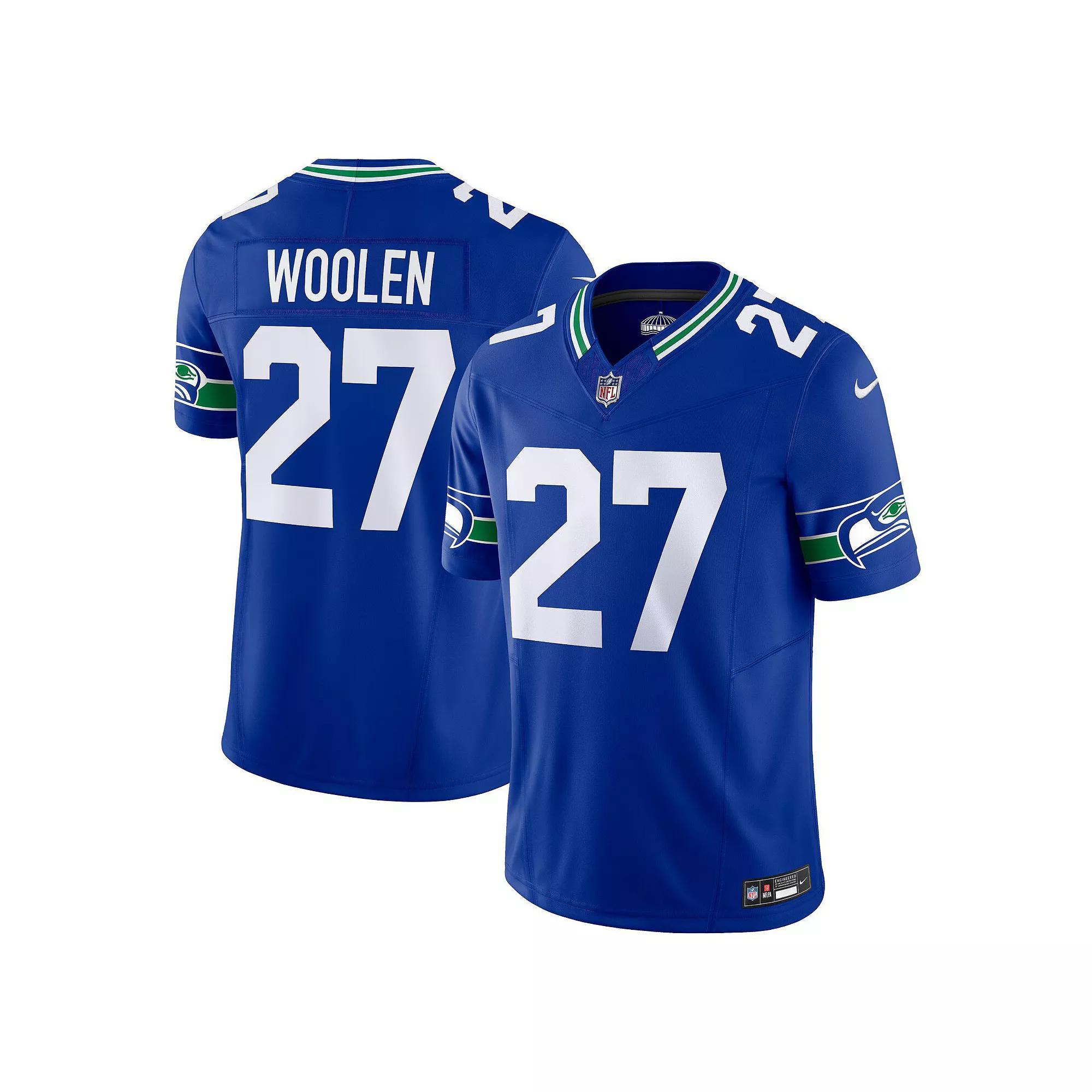 Men's Nike Tariq Woolen Royal Seattle Seahawks Alternate Vapor F.U.S.E. Limited Jersey,  Product Image