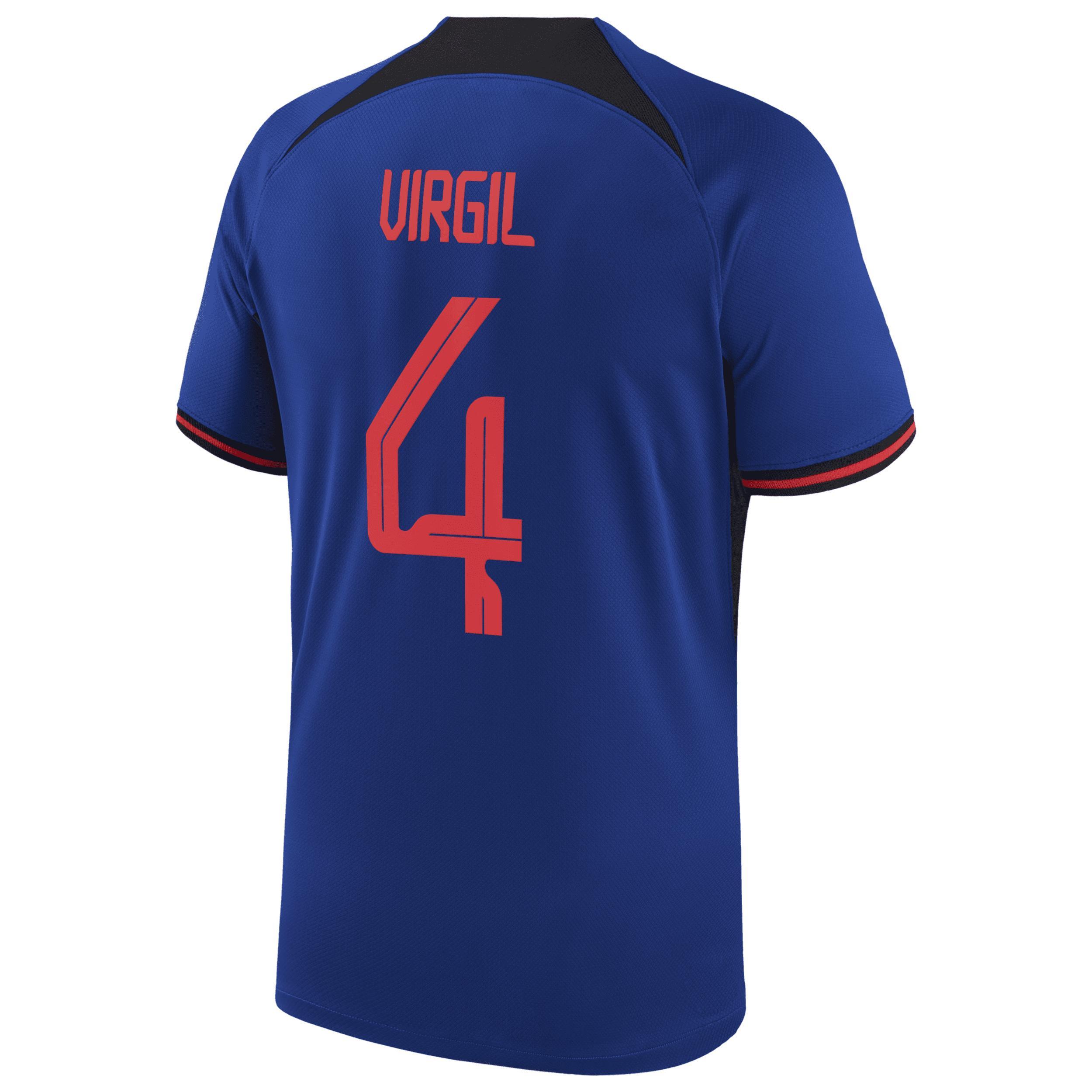 Mens Nike Virgil Van Dijk Blue Netherlands National Team 2022/23 Away Breathe Stadium Replica Player Jersey - Blue Product Image