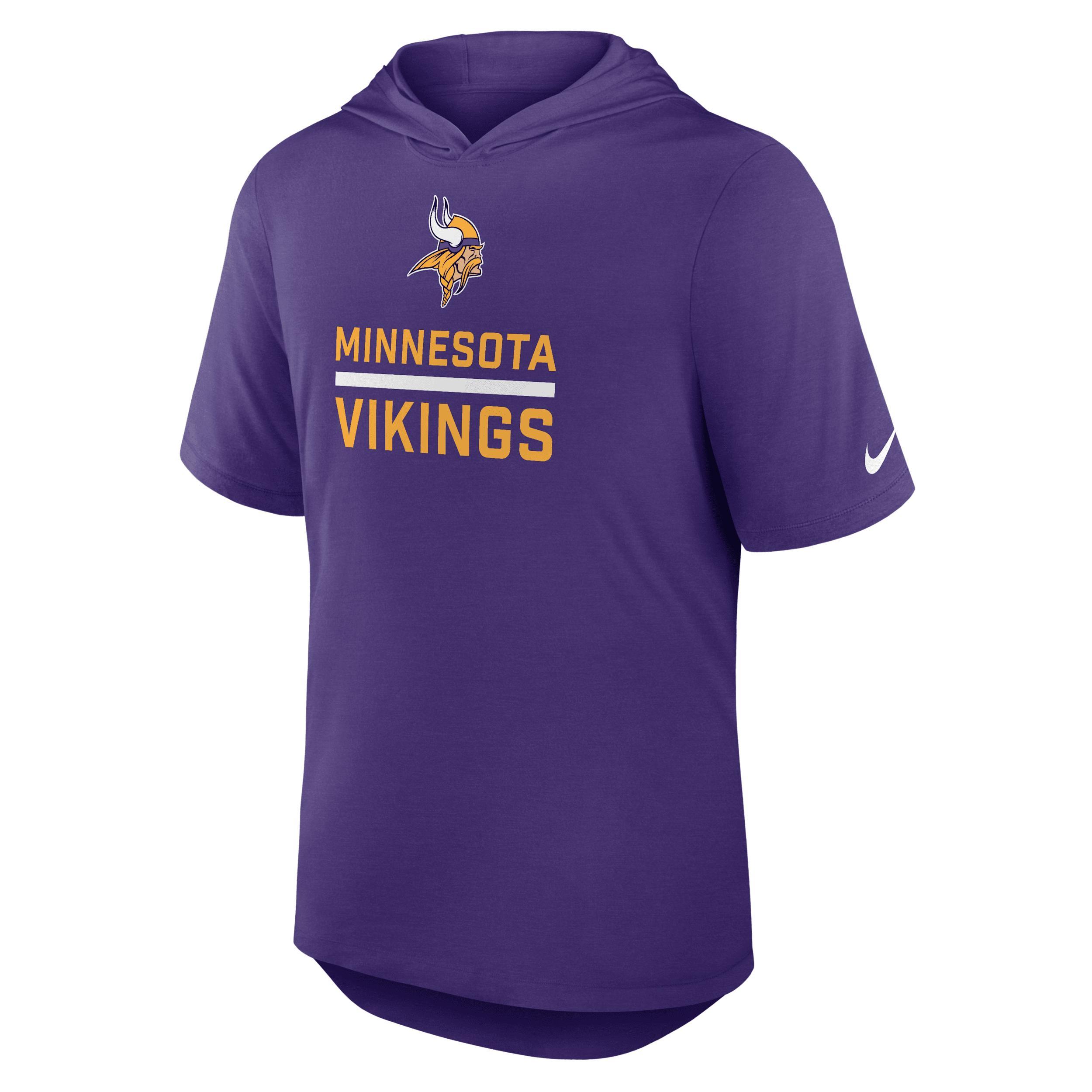 Minnesota Vikings Nike Mens Dri-FIT NFL Hooded T-Shirt | 03NB51L9M-D0B Product Image
