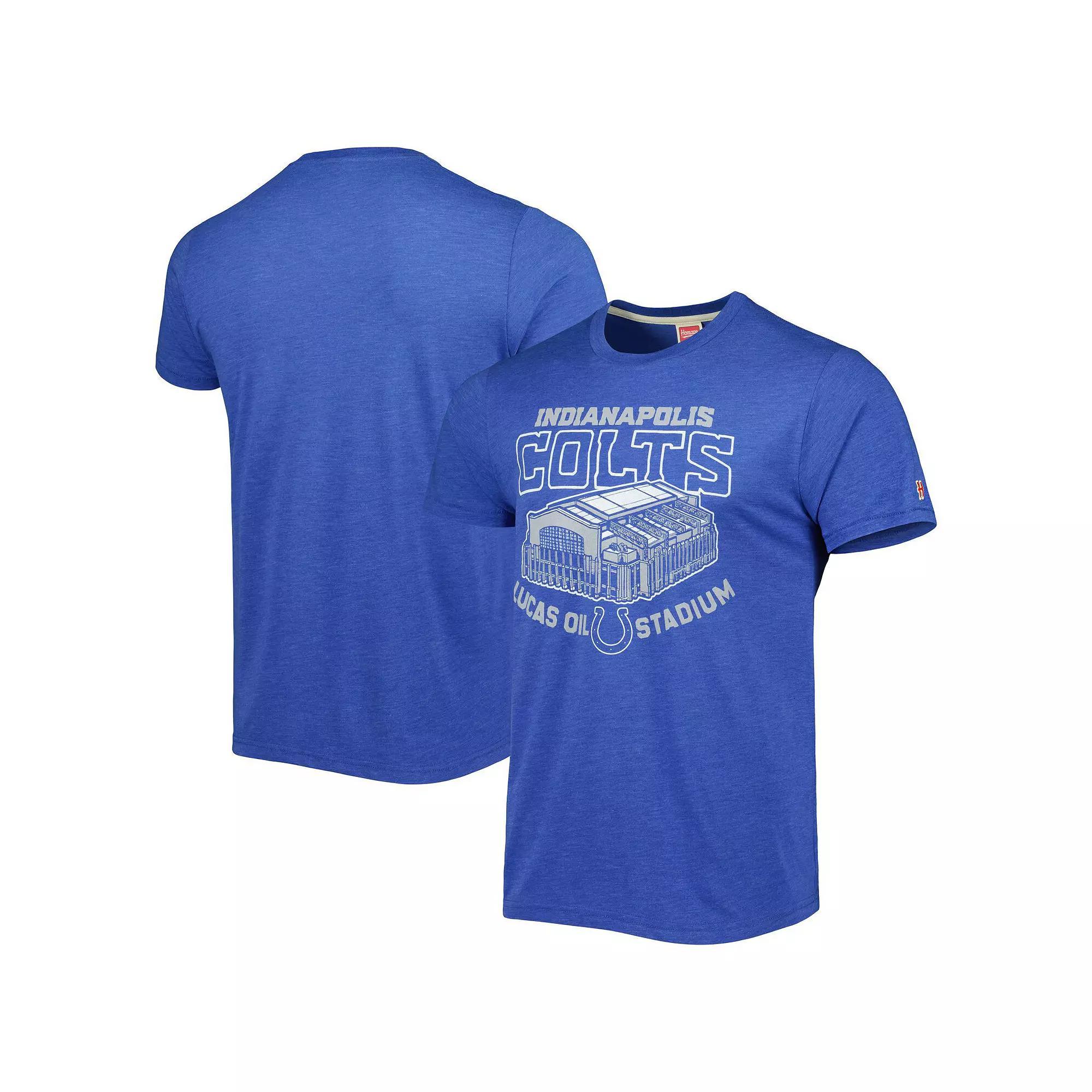 Men's Homage Royal Indianapolis Colts Stadium Tri-Blend T-Shirt,  Product Image