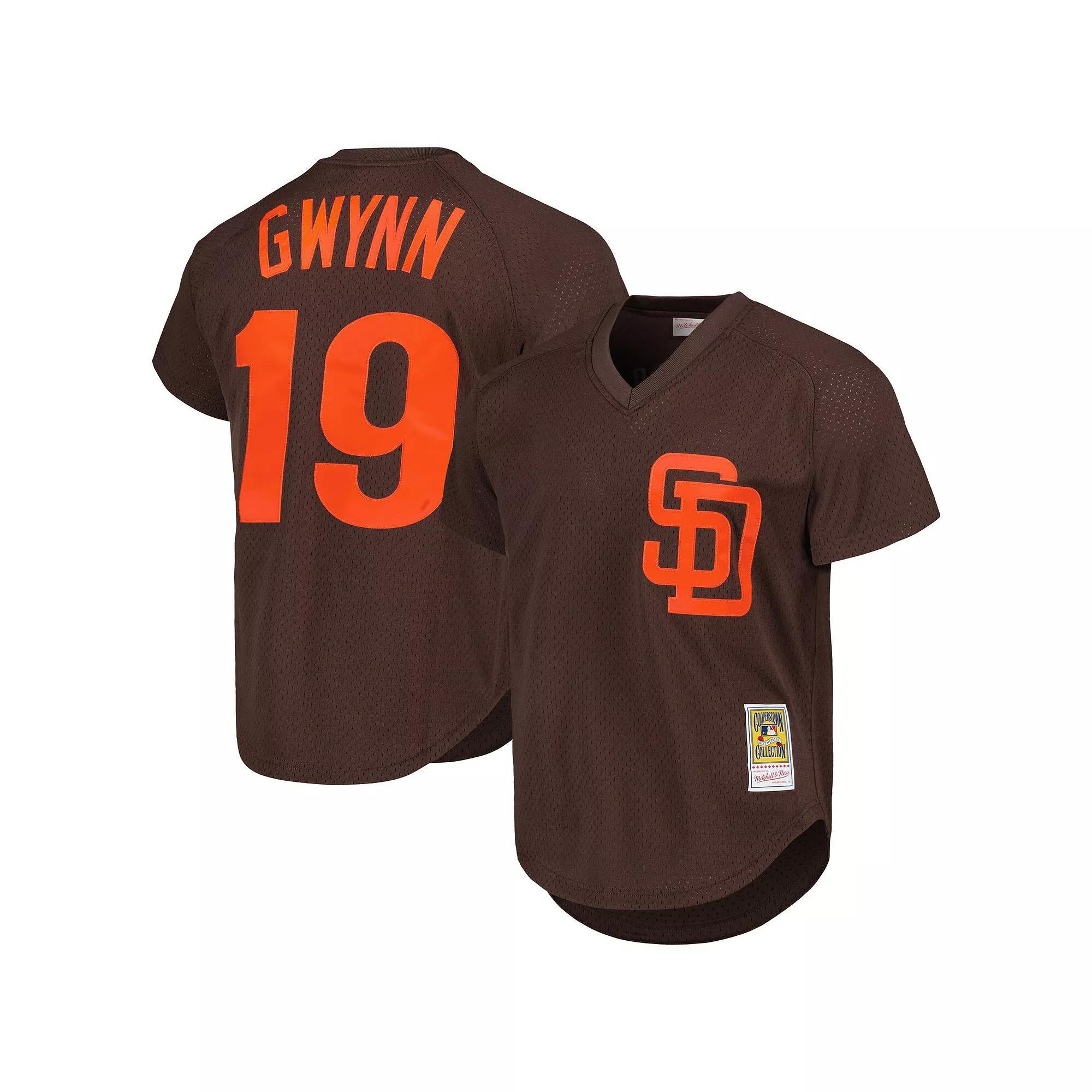 Men's Mitchell & Ness Tony Gwynn Brown San Diego Padres 1985 Authentic Cooperstown Collection Mesh Batting Practice Jersey, Size: Medium Product Image