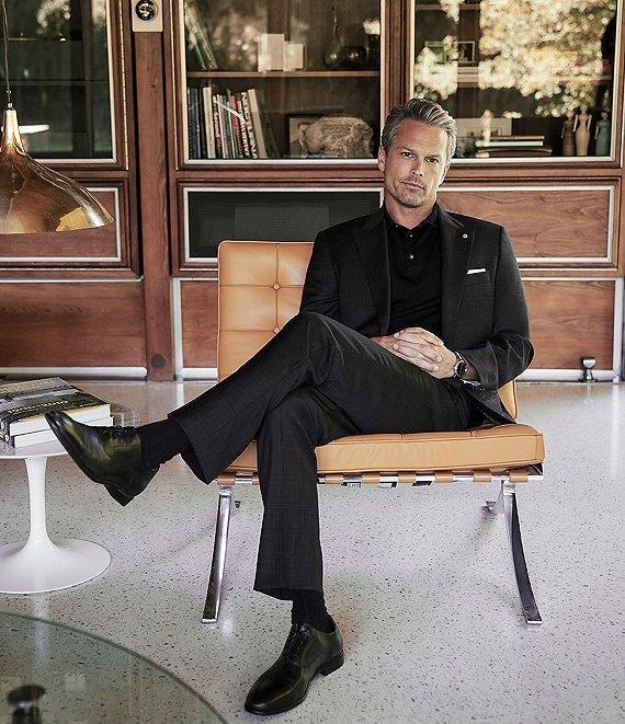 Hart Schaffner Marx New York Modern Fit Flat Front Fancy Pattern 2-Piece Suit Product Image