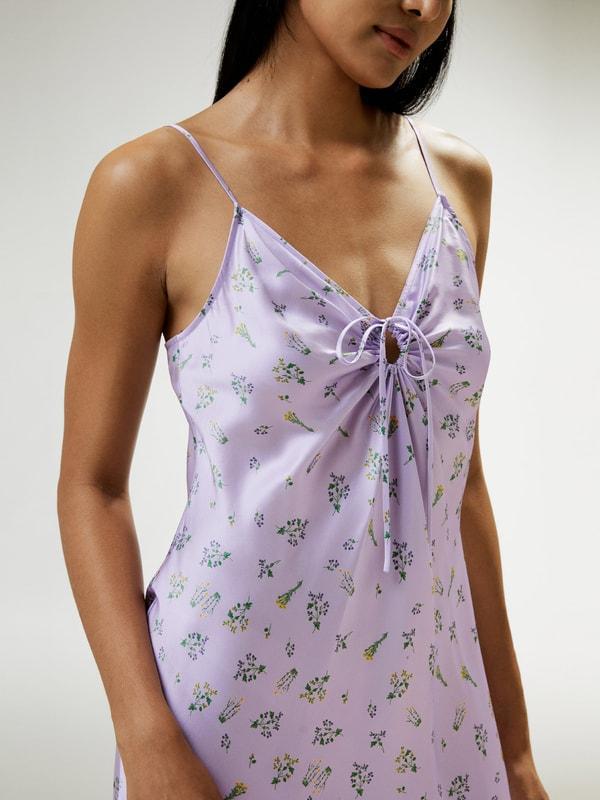 LILYSILK X MIM Lilac Bloom Silk Dress Product Image