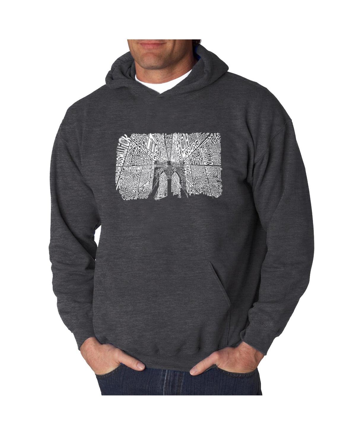 La Pop Art Mens Word Art Hoodie - Brooklyn Bridge Product Image