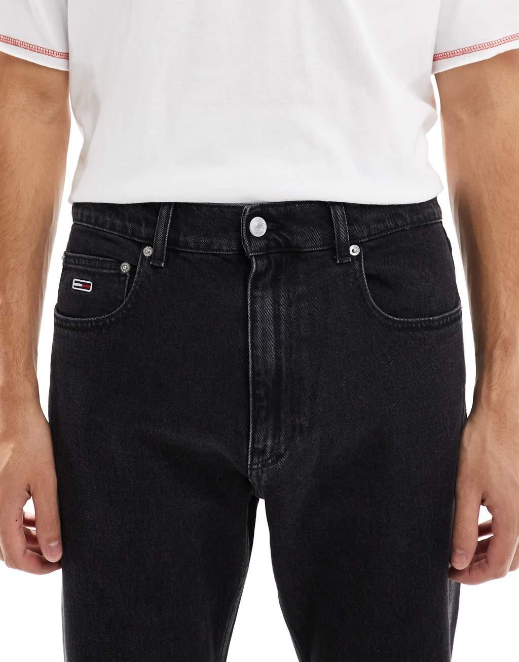 Tommy Jeans Otis regular straight jeans in black Product Image