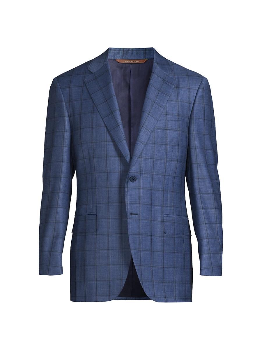 Mens Windowpane Wool Sport Jacket Product Image