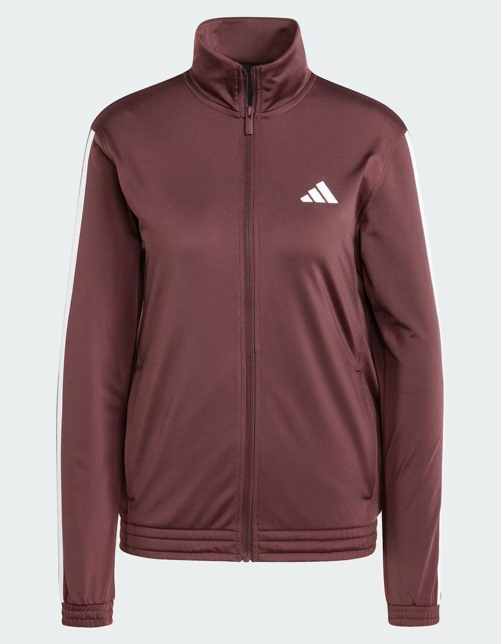 ADIDAS Tricot 3-Stripes Womens Track Jacket - RUBY Product Image