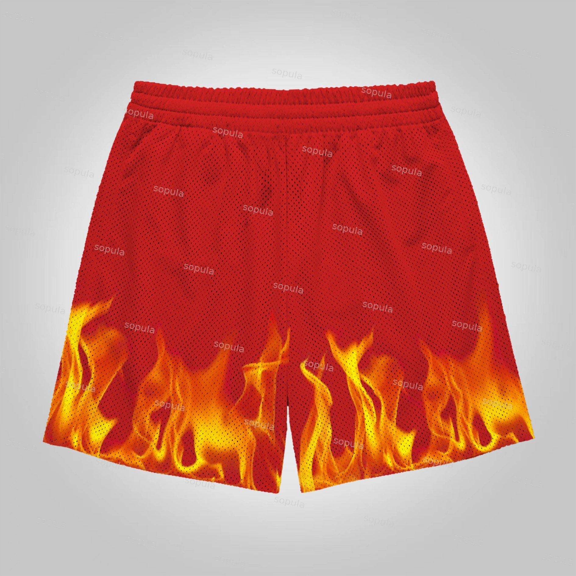 Sopula Swagger Flame Graphic Drawstring Shorts Product Image