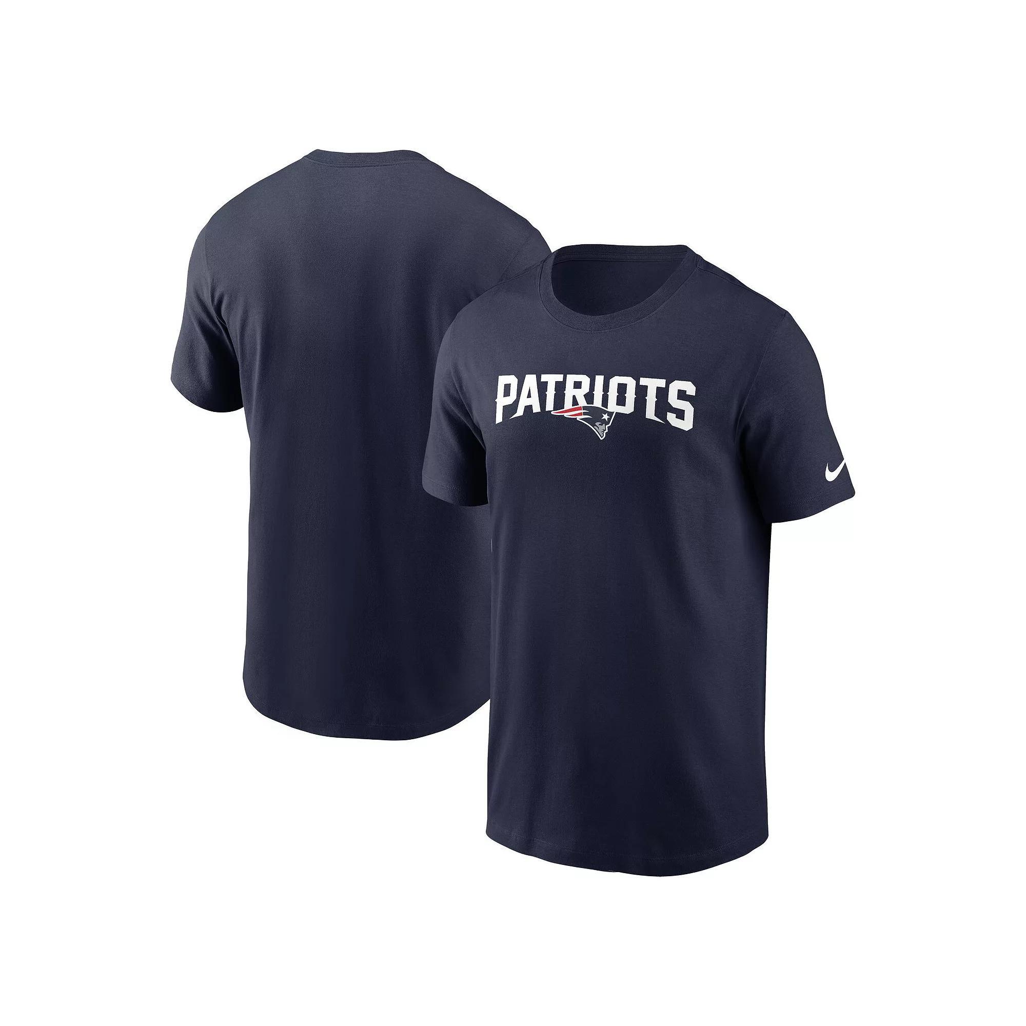 Men's Nike Navy New England Patriots Primetime Wordmark Essential T-Shirt,  Product Image