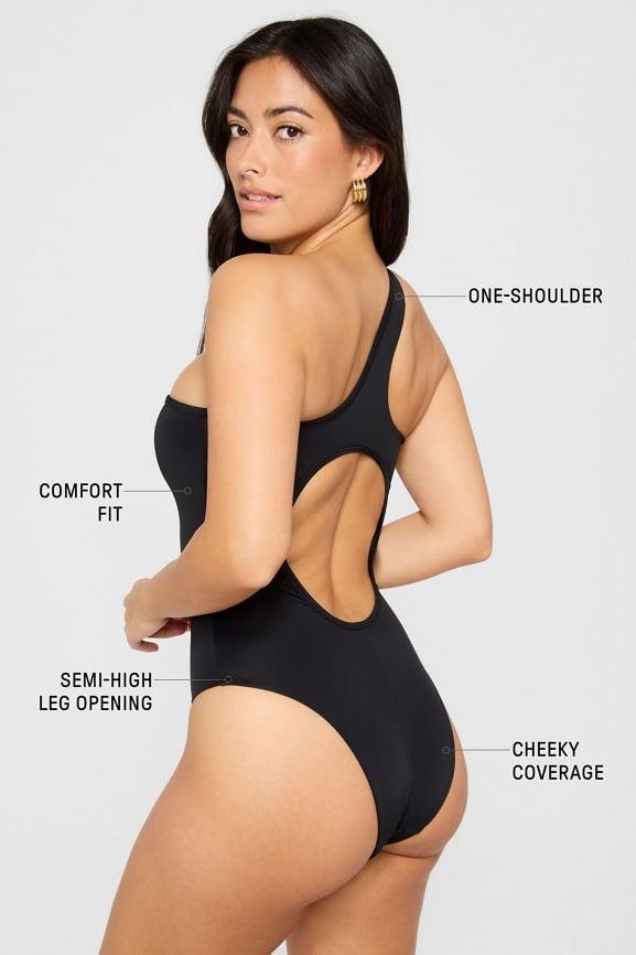 One Shoulder Cutout One-Piece Product Image