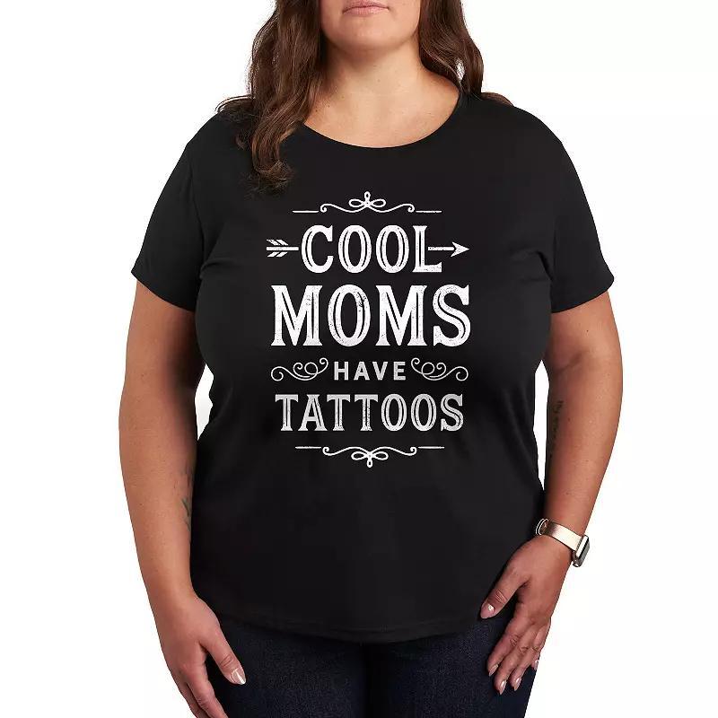 Plus Cool Moms Have Tattoos Graphic Tee, Women's,  Product Image