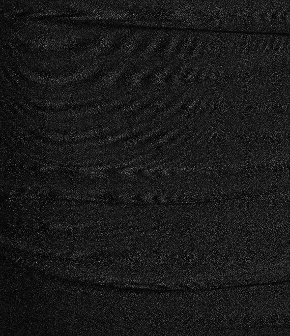 Midnight Doll Rhinestone Spaghetti Strap V-Neck Ruched Bodycon Mini Dress Product Image