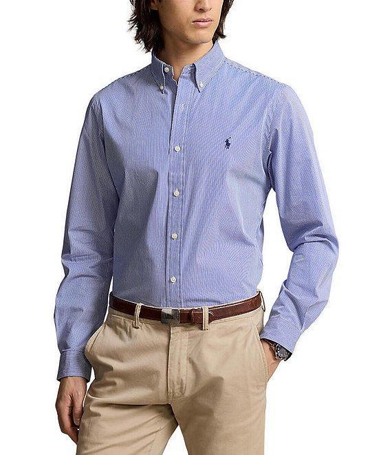 Polo Ralph Lauren Slim-Fit Stretch Stripe Poplin Long Sleeve Woven Shirt Product Image
