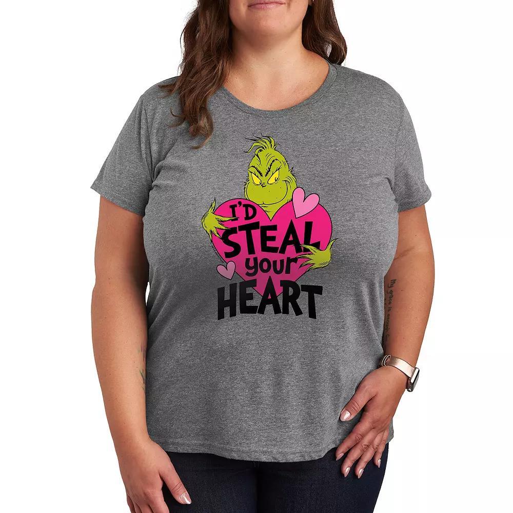 Plus Grinch I'd Steal Your Heart Graphic Tee, Women's,  Product Image