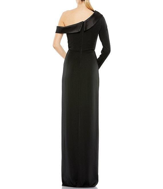 Mac Duggal Asymmetrical Off-the-Shoulder Front Slit Gown Product Image