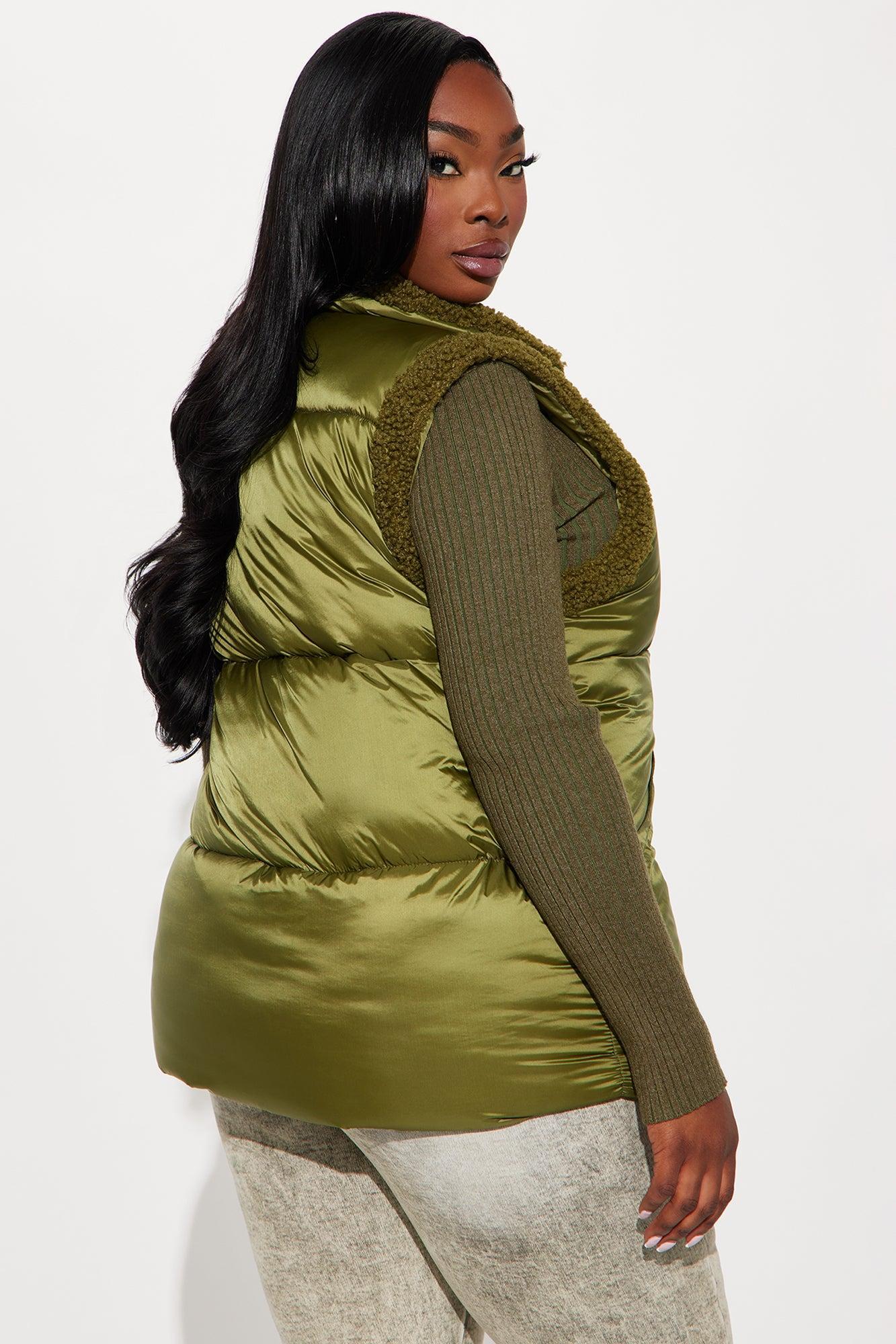 Cozy Feels Vest - Olive Product Image