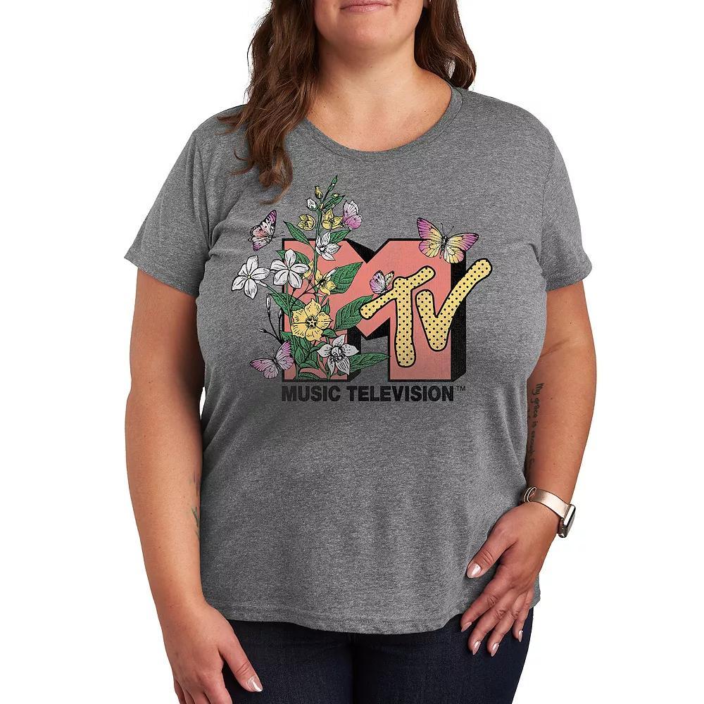 Plus MTV Botanical Art Graphic Tee, Women's,  Product Image